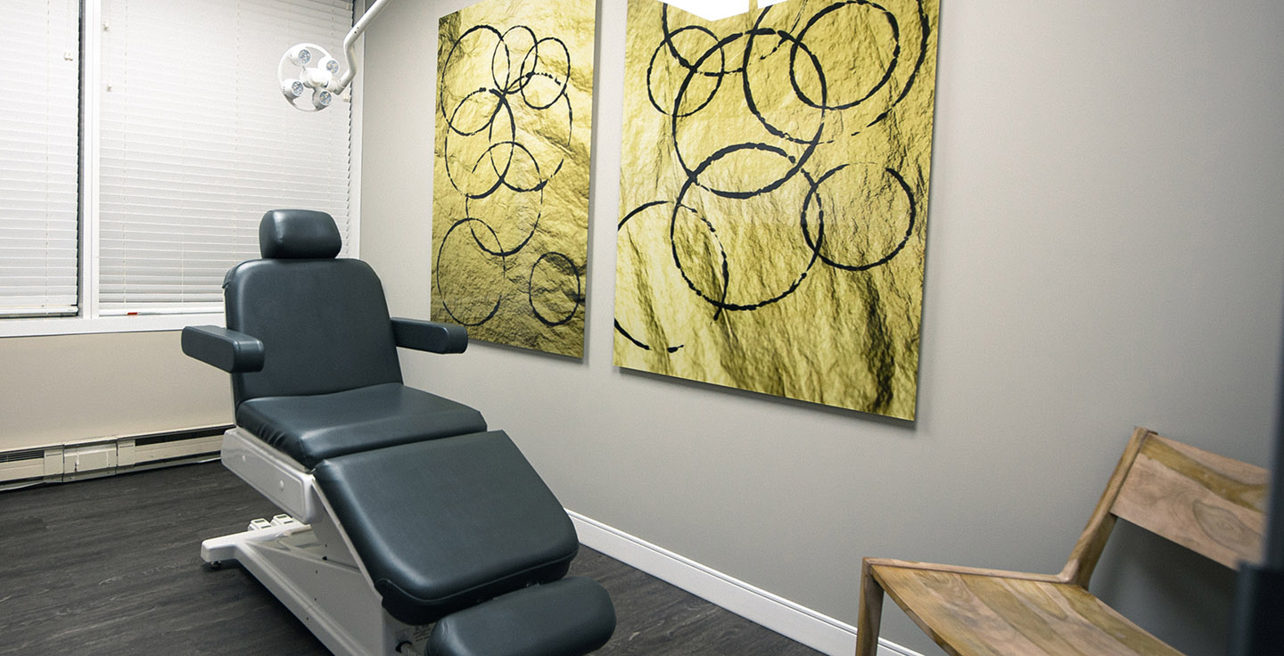 Treatment chair inside office