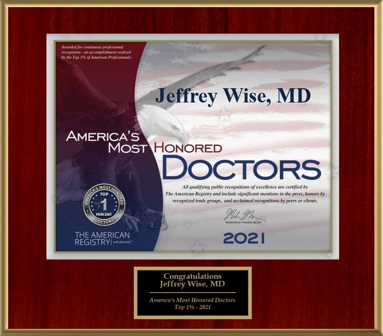 Most Honored Doctors award