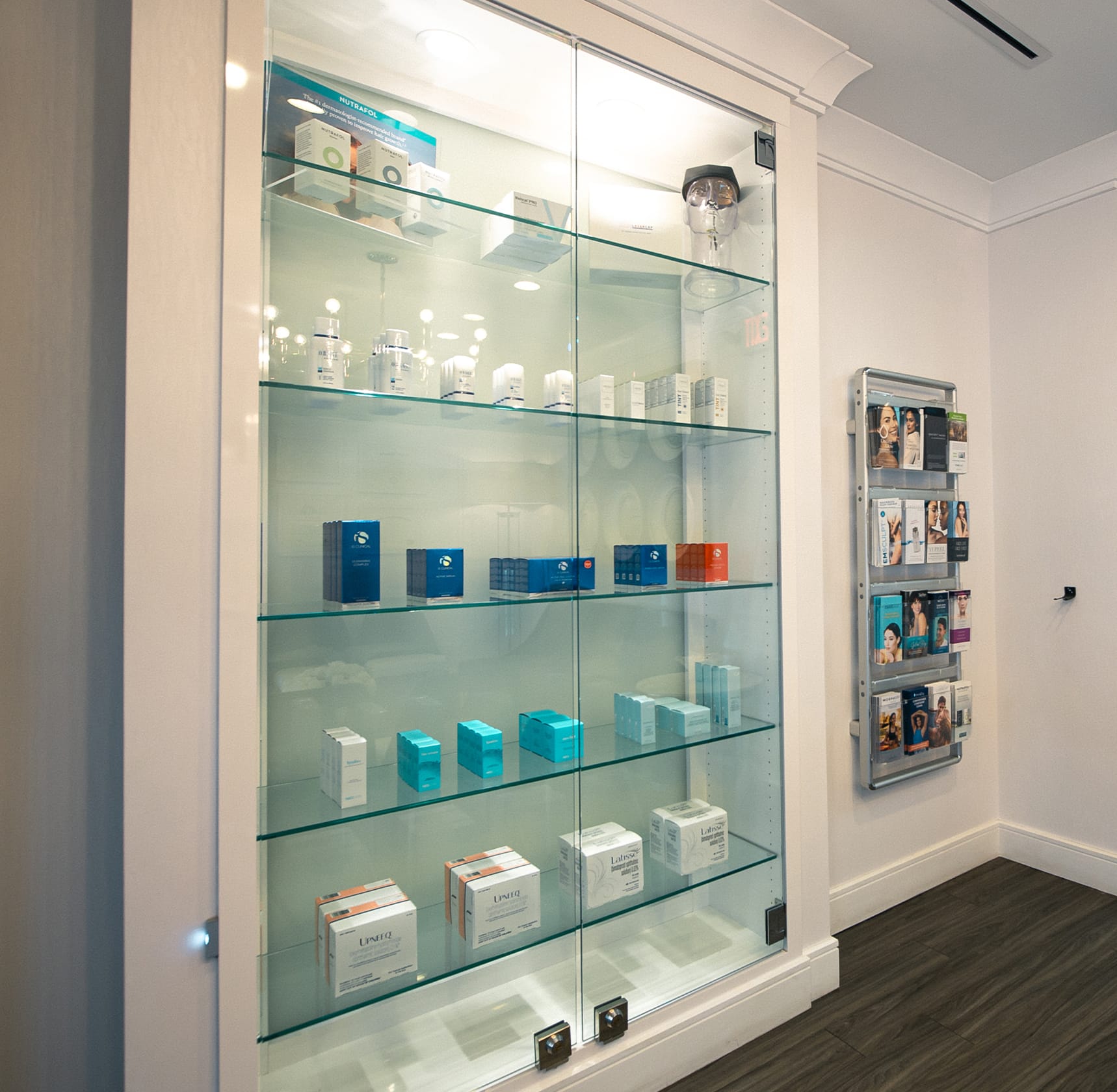 Skin products cabinet