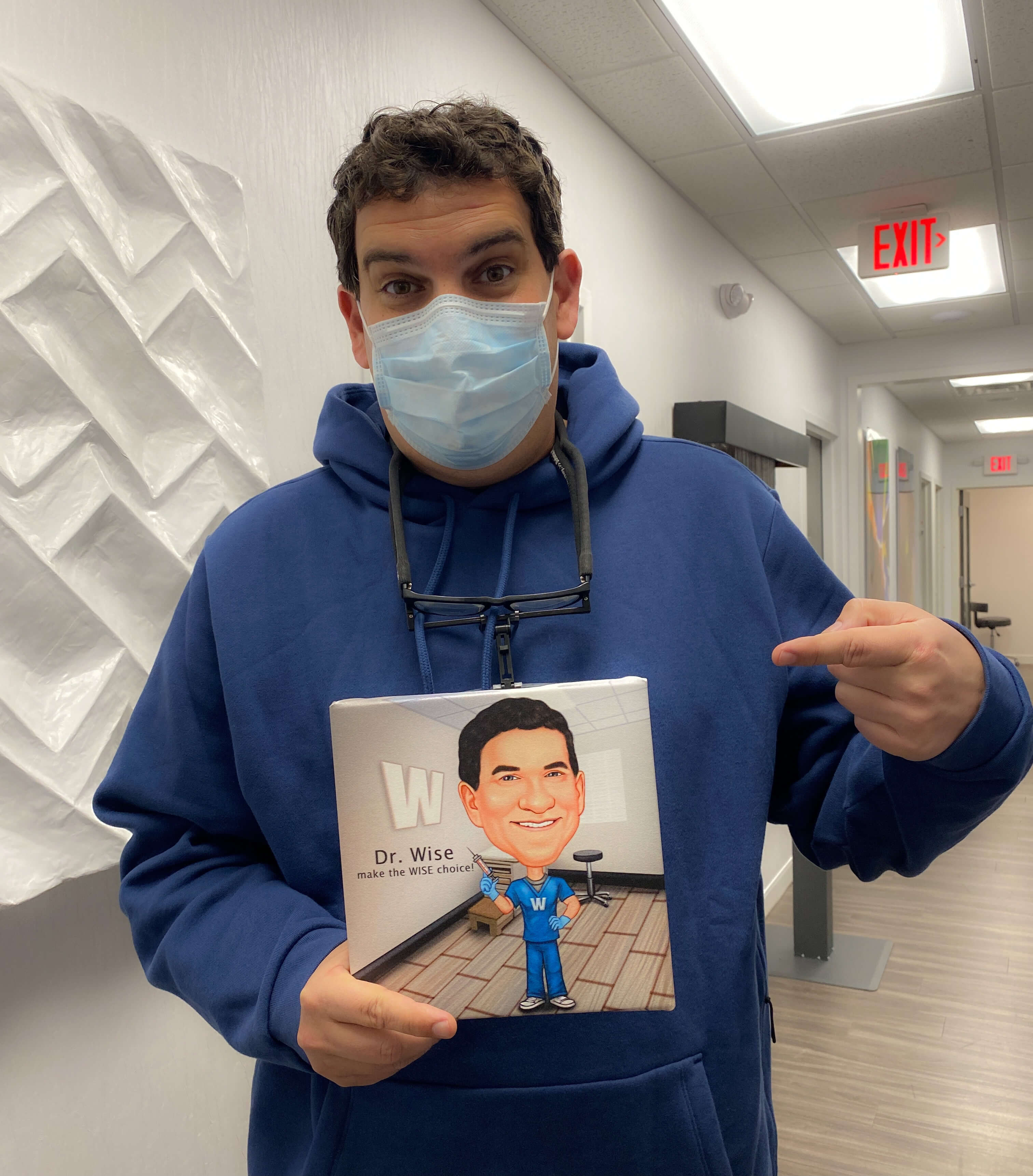 Dr Wise with fan art