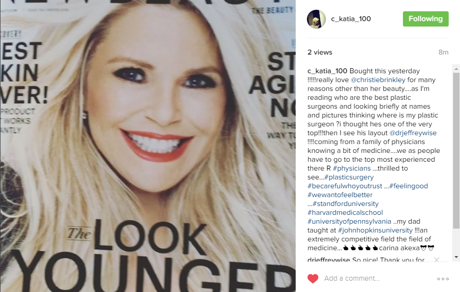 Magazine cover instagram post